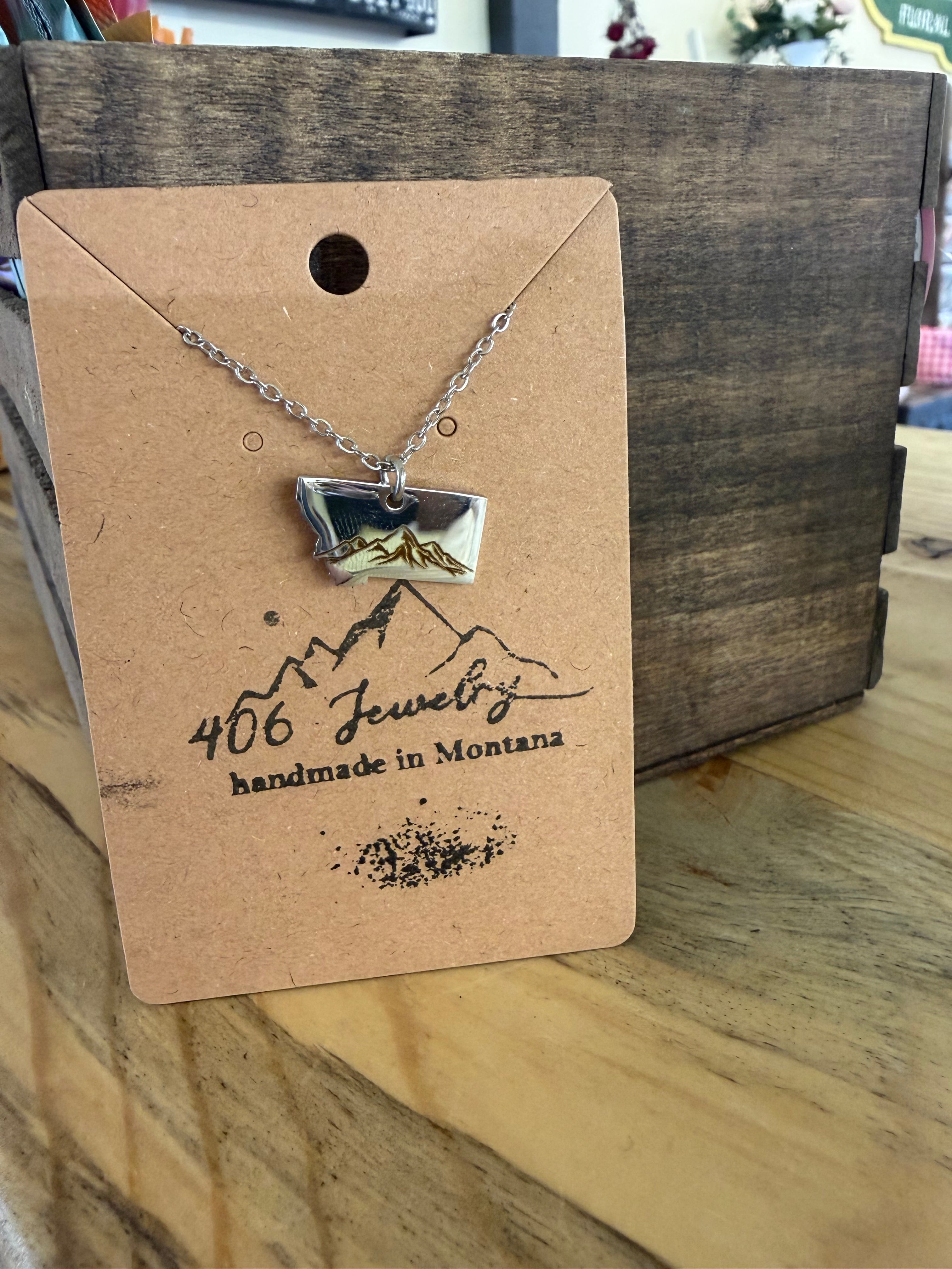 406 Jewelry - Montana Mountains necklace
